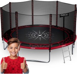 Trampolina ogrodowa 13ft/404cm z siatką zewnętrzną i drabinką Neo-Sport EDUKAMP