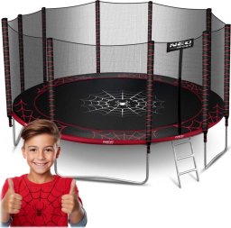 Trampolina ogrodowa 15ft/465cm z siatką zewnętrzną i drabinką Neo-Sport EDUKAMP