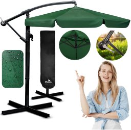 Plonos Parasol ogrodowy składany 6 segmentowy 350 cm z pokrowcem PL-880