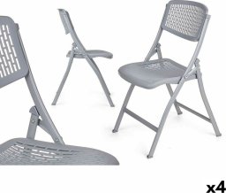 Składanego Krzesła GiftDecor ZJ-Y59GR Szary 59 x 50 x 82 cm 108 x 13,5 x 50 cm (4 Sztuk)