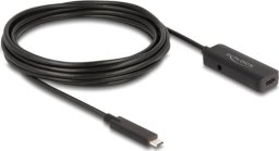 Kabel USB Delock USB-C - USB-C 5 m Czarny (80028)