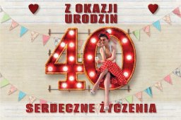 Trend Zaproszenie Urodziny 40 (10szt)