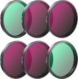 ZESTAW 6X FILTR POLARYZACYJNY CPL + ULTRAFIOLETOWY UV + SZARY ND8 ND16 ND32 ND64 DO DJI OSMO ACTION 3, 4, 5PRO