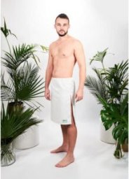 Kilt wiązany męski w 100% naturalna bawełna Yeye Biały M