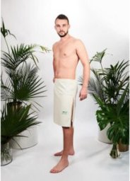 Kilt wiązany męski w 100% naturalna bawełna Yeye Ecru M