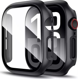 Obudowa ochronna z szkłem Alogy Protector Case 2w1 nakładka etui do Apple Watch 10 42mm Czarna