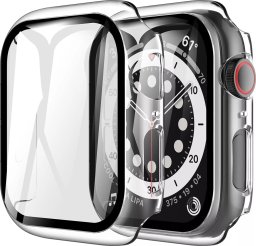 Obudowa ochronna z szkłem Alogy Protector Case 2w1 nakładka etui do Apple Watch 10 46mm Przezroczysta