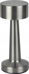 Ikraunamas, stalinis sviestuvas RIWIA, 1W, 120lm, CCT keiciamos spalvos, 1800mAh, sidabrinis