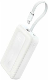 Anker Power Bank, Built-In USB-C Cable, 30W | A1688H21 | 10000 mAh | White