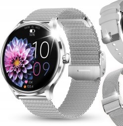 SMARTWATCH DAMSKI ZEGAREK POLSKIE MENU ROZMOWY CIŚNIENIE PULS DLA KOBIETY