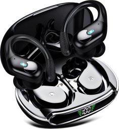 SŁUCHAWKI BEZPRZEWODOWE BLUETOOTH DOKANAŁOWE SPORTOWE GŁOŚNE + POWERBANK