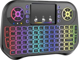 RoGer QL268 Wireless Mini Keyboard For PC / PS3 / XBOX 360 / Smart TV / Android + TouchPad (With RGB Backlight)