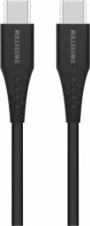 Kabel USB Swissten USB-C - USB-C 2.5 m Czarny (8595217487116)