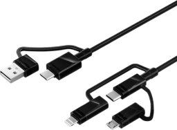 Promate PentaPower Universal Cable 6-in-1 USB-C(A) / micro / Lightning / 1,2m