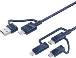 Promate PentaPower Universal Cable 6-in-1 USB-C(A) / micro / Lightning / 1,2m