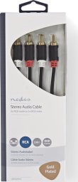 Kabel Nedis Audio Cable 2x RCA -> 2 x RCA 2m Black