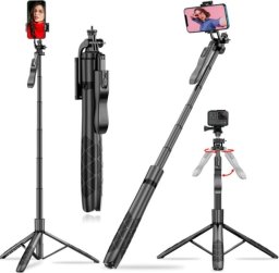 Wooco L16 Long Selfie Stick - Tripod Bluetooth 153cm