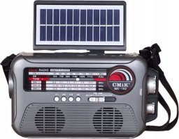 Cmik MK-192 Retro Radio with Solar Lamp / Flashlight / Bluetooth / USB / Gray
