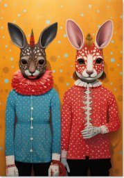 Plakat portret cyrkowy duet 29,7x42 cm A3