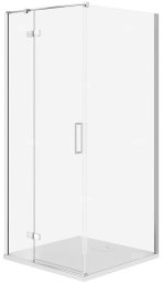 Cersanit SET C524 KABINA CITY LEWA CHROM 90X90X195+TAKO SLIM BIAŁY WIR