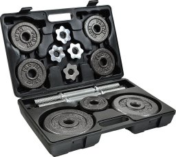 Hantle żeliwne 2x10 kg Profit Hammertone w walizce DK 4135