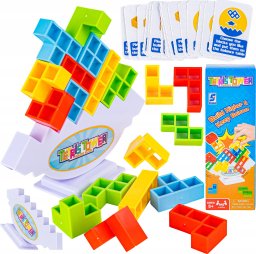 Zręcznościowa Gra Wieża TETRIS, Balansujące Klocki, Kolorowa Wieża Układanka