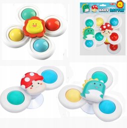 LUXMA przyssawki sensoryczne grzechotka spinner dla niemowląt 168JT-5