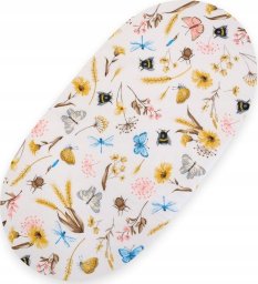 Prześcieradło bawełniane do kosza Mojżesza Boho wózka gondoli 75x35 cm - Summer meadow