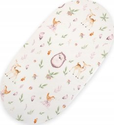 Prześcieradło bawełniane do kosza Mojżesza Boho wózka gondoli 75x35 cm - Leśna dellikatność