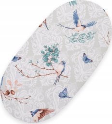 Prześcieradło bawełniane do kosza Mojżesza Boho wózka gondoli 75x35 cm - Blue birds