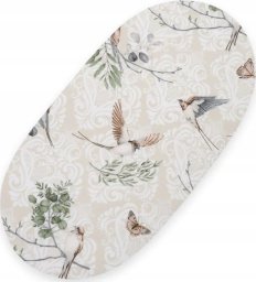 Prześcieradło bawełniane do kosza Mojżesza Boho wózka gondoli 75x35 cm - Brown birds