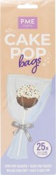 PME Zestaw torebek Cake Pop ze srebrnymi wstążkami