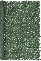 Sztuczny Żywopłot 2440 x 1830 mm Mata Osłonowa z Liśćmi Bluszczu