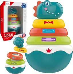 WAŃKA WSTAŃKA KIWACZEK KOLOROWA WIEŻA GRZECHOTKA DINOZAUR BAŃKA NIEMOWLAKA
