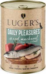 Lugers Karma mokra dla psa Luger's Daily Pleasures z dorszem, makrelą, pomidorem i ryżem brązowym 400 g