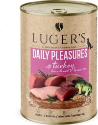 Lugers Karma mokra dla psa Luger's Daily Pleasures z indykiem, brokułem i ryżem brązowym 400 g
