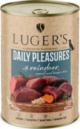Lugers Karma mokra dla psa Luger's Daily Pleasures z reniferem, marchewką i ryżem brązowym 400 g
