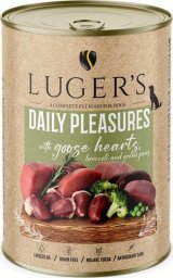 Lugers Karma mokra dla psa Luger's Daily Pleasures z sercami z gęsi, brokułem i zielonym groszkiem 400 g