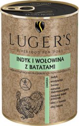Lugers Karma mokra dla psa Lugers indyk i wołowina z batatami 400 g
