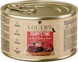 Lugers Karma mokra dla psa szczeniaka Luger's Puppy's Time z wołowiną, wątróbką z indyka i borówką 185 g
