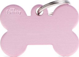 Zawieszka Adresówka Identyfikator z grawerem dla psa i kota duża kość różowa