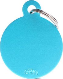 Zawieszka Adresówka Identyfikator z grawerem dla psa i kota duża niebieska zawieszka