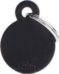 Zawieszka Adresówka Identyfikator z grawerem dla psa i kota małe czarne koło