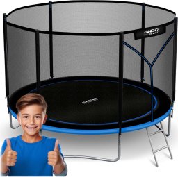 NeoSport Trampolina ogrodowa 10ft/312cm z siatką zewnętrzną i drabinką