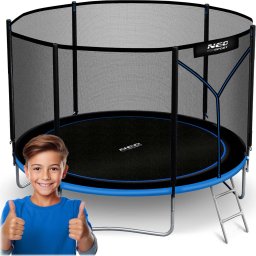 NeoSport Trampolina ogrodowa 8ft/252cm z siatką zewnętrzną i drabinką
