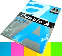 Double A Papier Kolorowy A4 Double A Mix 5 Kolorów Neonowych 75G 100 Arkuszy