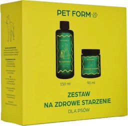 Pet Form Zestaw dla psa NA ZDROWE STARZENIE 90ml + Olej NA ZDRÓWKO 150ml