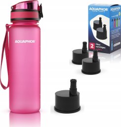 Aquaphor Butelka filtrująca Aquaphor City 500 ml + 3 filtry, różowa