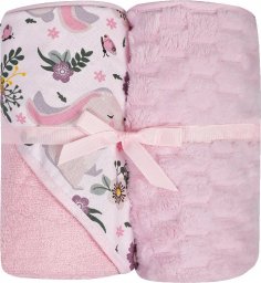 MARINI 547 Okrycie kąpielowe DRUK FROTTE 100x100 cm + kocyk KOSTKA 80x90 cm