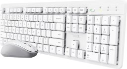 Trust Ody II klawiatura Dołączona myszka Dom/Biuro RF Wireless QWERTY US English Biały
